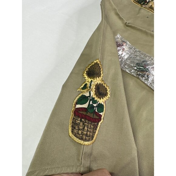 Vintage Quacker Factory Womens Small Gardening Angel Shirt w Button Covers QVC - Picture 5 of 9